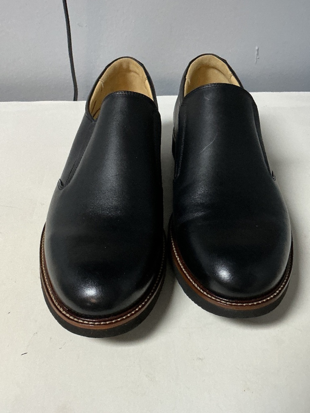 Samuel Hubbard Frequent Traveler Slip On Men’s 13 M Black Leather Loafers
